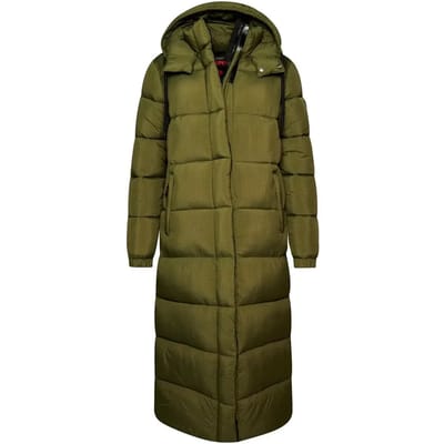 Superdry - Lange pufferjas van ripstopmateriaal - Dames - Gewatteerde jassen