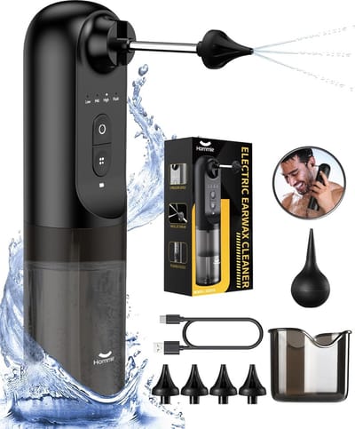 Elektrische Oorreiniger Set – 4 Modi | 4 Sproeiers | Waterdicht | Oorsmeerverwijderaar | Automatische Waterrecycling