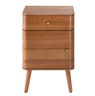 CALICOSY - Nachtkastje met 1 lade en 1 deur met afgeronde fronten B42 cm - KARL