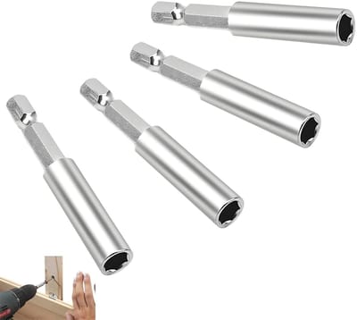 Set van 4 Magnetische Bit Holders van 60 mm - Bit Extender en Verlengstuk voor Schroevendraaiers en Boormachines, Ideaal voor Precisiewerk en Klusprojecten