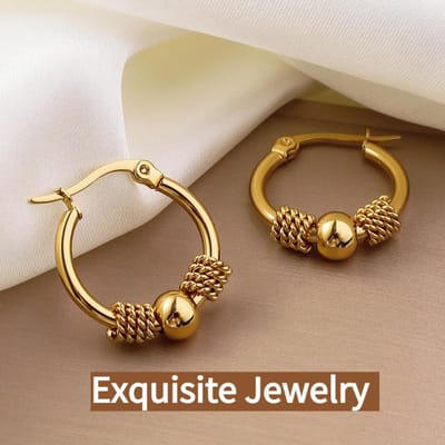 Roestvrij Staal Retro Elegante En Modieuze Oorbellen Geschikt voor Dagelijks Gebruik Sieraden Accessoires, Ideale Keuze voor Vrouwen'S Valentijnsdag Cadeaus goud