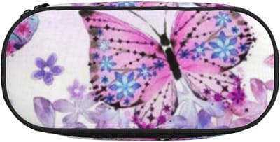 Potlood Tas - Etui Munt Pouch - Briefpapier Opbergen - Uniek Vlinder Design - 22 x 11 x 4.5 cm