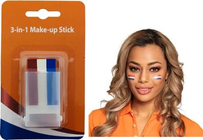 Make-up Stick - Schminkstift - Schminkstick - Rood Wit Blauw - WK2022