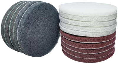 Schuurpads Set - Polijstschijven - Oppervlak Reinigen - Niet-geweven Super Schurend - 127 cm Diameter - Grijs