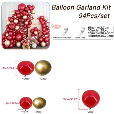 94 ballons pour mariages, fêtes prénuptiales, révélations de genre, Thanksgiving, pendaison de crémaillère, fêtes d'anniversaire, célébrations, set