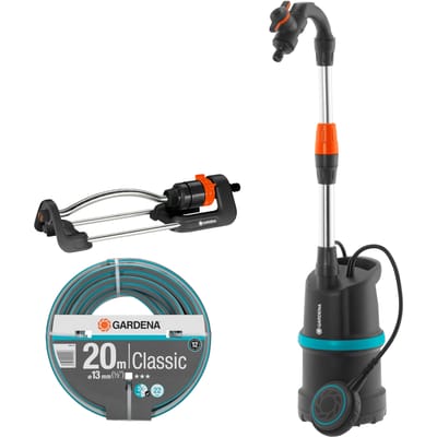 Gardena Regentonpomp 4000/1 Set – 4000 liter/uur - 1,3 Bar met tuinslang en zwenksproeier