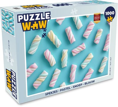Puzzel Spekjes - Pastel - Snoep - Blauw - Legpuzzel - Puzzel 1000 stukjes volwassenen