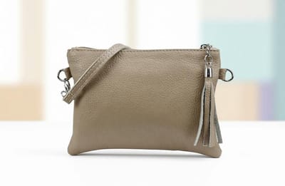 Maison Elara Echt lederen clutch schoudertas - compacte avondtas met luxe uitstraling