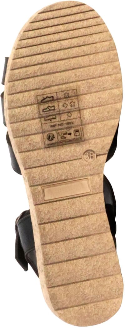 Alénoa leren sandalen met sleehak