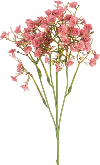 Easyplants | Kunsttak Gipskruid 48 cm vintage roze | Zijde | Nepbloemen | roze | Onderhoudsvrij | Kant-en-klaar
