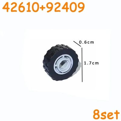 Technische Band Wiel Kruisgat Set Auto Vrachtwagen Wielen Naaf Blokken MOC Motorband & Velg Constructie Bouwstenen Speelgoed