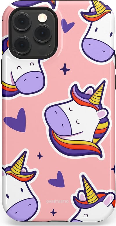 Casetastic Hoesje Geschikt voor Apple iPhone 12/12 Pro Magsafe - Stijlvolle Beschermende Duo-layer Case - Unicornhart
