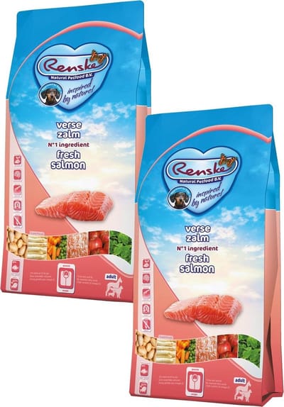 Renske Adult Zalm - Hondenvoer - 2 x 12 kg Graanvrij