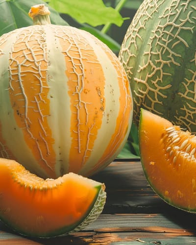 2 sets - Meloen Zaden Oranje Ananas Cucumis Melo Eenjarig