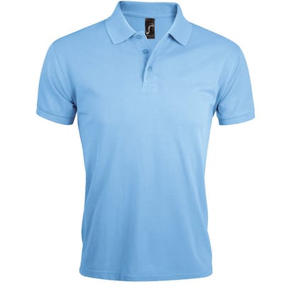 SOLS Heren Prime Pique Poloshirt met korte mouwen (Hemelsblauw)