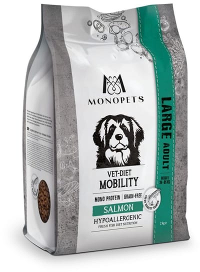 Monopets Vet Diet Mobility Large Adult Zalm - Hondenbrokken - 12.5 kg