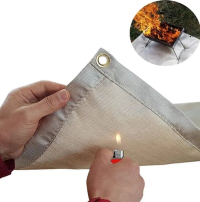 BBQ Mat Hittebestendig Maat M (45x45 cm) – Brandwerende Barbecue Mat voor Vloerbescherming – Veiligheidsmat voor Buiten & Binnen – Camping, Picknick, Terras