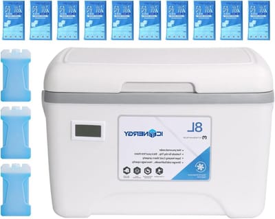 Draagbare koeltas - Isolatiebox - Eten koel houden - Met temperatuurweergave - 8 liter - Enkel kenmerk