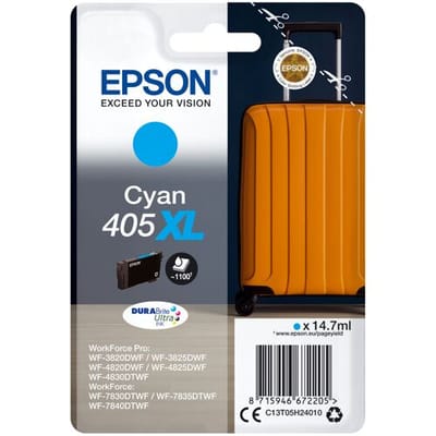 Epson 405XL inktcartridge 1 stuk origineel hoge (XL) capaciteit cyaan