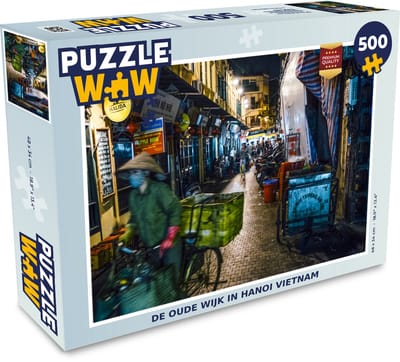 Puzzel De oude wijk in Hanoi Vietnam - Legpuzzel - Puzzel 500 stukjes