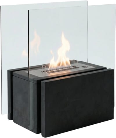 Tenderflame Vrijstaande Haard - Zwart - Sfeerhaard Binnen - Tenderfuel - Bio-Ethanol Alternatief - Rookvrij, veilig, schoon en geurarm