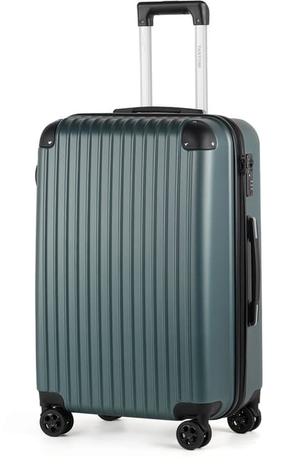 TAN.TOMI Handbagage Koffer 41L – ABS Harde Reiskoffer – Lichtgewicht Trolley met Cijferslot – Cabin Size – 4 Wielen - Donkergroen