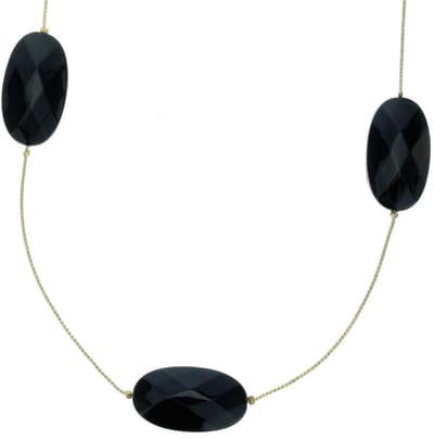 Behave - Lange ketting met zwarte kralen - Mode-accessoire voor elke gelegenheid
