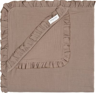 Baby's Only Wikkeldeken - Omslagdoek baby Calm - Wikkeldeken voor in de autostoel - Geschikt voor drie- en vijfpuntsgordel - 75x75 cm - Clay - 100% katoen
