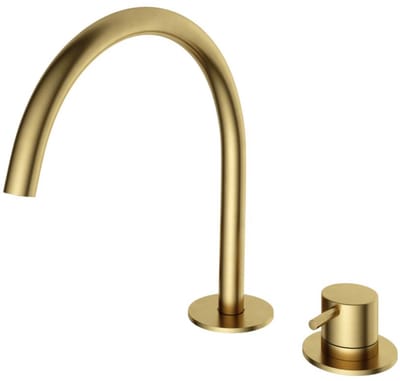 Hotbath Cobber CB023 wastafelkraan 2-gats geborsteld messing PVD