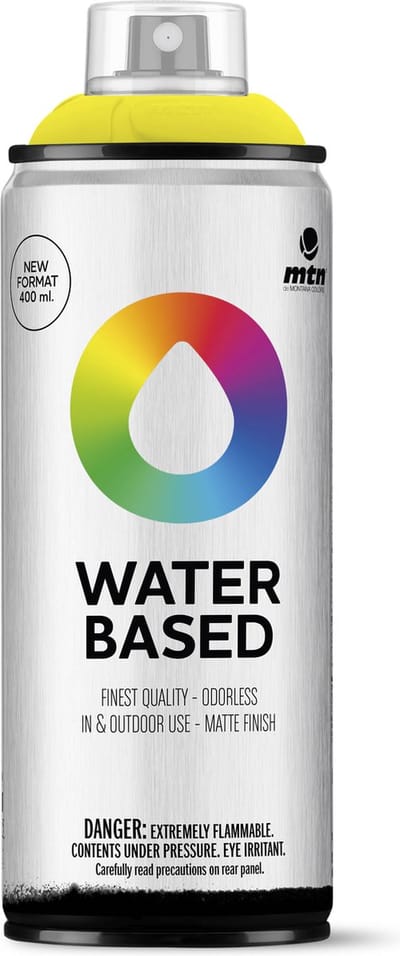 MTN Water Based Spuitbus - verf op waterbasis - Fluorescent Yellow - 400ml