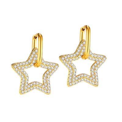 Sterren Oorbellen 'Star Girl Energy' | Stainless Steel Goud