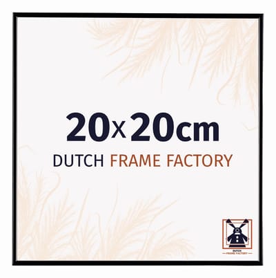 Fotolijst 20x20 cm - Kunststof - Zwart Hoogglans - Easy