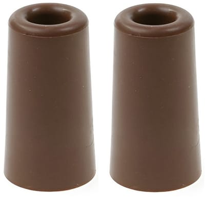Deurbuffer / deurstopper - 2x - bruin - rubber - 75 x 40 mm - deurstop