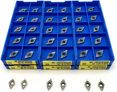 Draaigereedschap Inzetstukken - Metaalbewerking Tools - Metaal Draaien - Harde Legering - 10 Stuks - Zilverkleurig