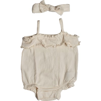 2-delige body en hoofdband set 875139 voor babymeisjes