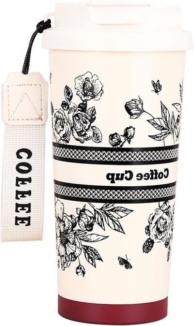 Isolerende Reismok 500ml - Dubbelwandig RVS, Lekvrij en BPA-vrij, Ideaal voor Koffie en Thee, Draagbare Mok voor Warm en Koud Drankjes