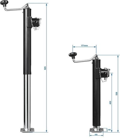 ProPlus Uitdraaibare steunpoot - Kantelbaar - 52-90 cm - Max. 1000 kg - Verzinkt staal