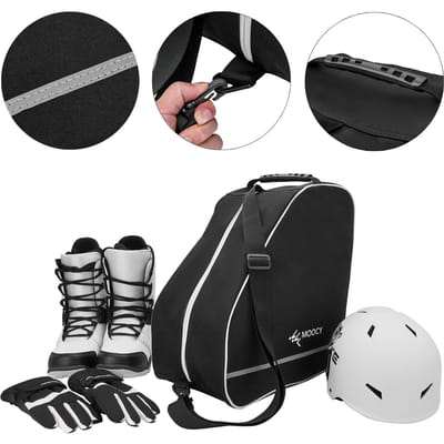 Sac à chaussures de Ski polyvalent, étanche, sac d'équipement de Ski pour chaussures de Ski, casque, lunettes, gants noir