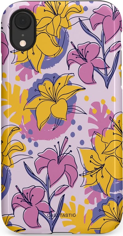Casetastic Hoesje Geschikt voor Apple iPhone Xr - Stijlvolle Beschermende Duo-layer Case - Flora Fantasia