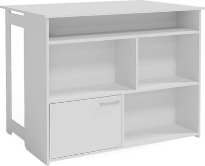 Vicco Dominic Bartafel – 116 x 37 cm 4x open vakken en 1x deur Wit