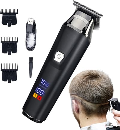 Haartrimmer Baardtrimmer - Scheerapparaat Kit - Professioneel Thuisgebruik - Digitaal Display LED - 180 Min Gebruik - Zwart
