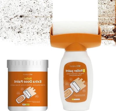 Witte Muurverf Reparatie, Muurherstel, Verfroller met Reparatiepad voor Krassen, Graffiti en Scheuren (1000g)
