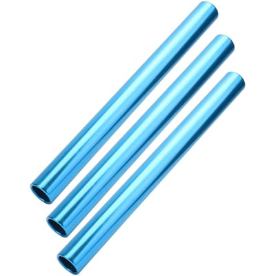 3 stuks Aluminiumlegering Galvaniseren Estafettestokken Atletiek Sprint Wedstrijd Estafettestokken Blue blauw