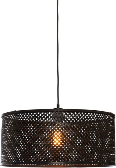 GOOD&MOJO Hanglamp Java - Bamboe Zwart - Ø50cm - Modern - Hanglampen Eetkamer, Slaapkamer, Woonkamer