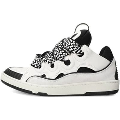 Sneakers Lanvin Curb Leather Sneakers White Black