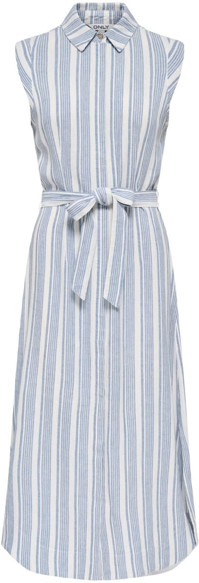 ONLY - ONLGOA SL LINEN BL SHIRT DRESS CC PNT - Meisjes - Maxi jurken