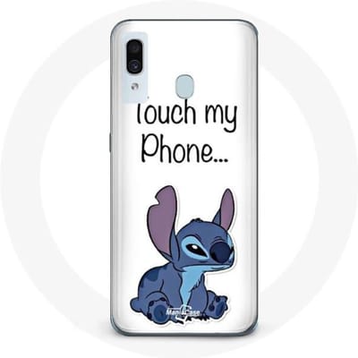 Coque - Samsung - Galaxy A20 - Lilo et Stitch - Souple - Mignon - Blanc blanc