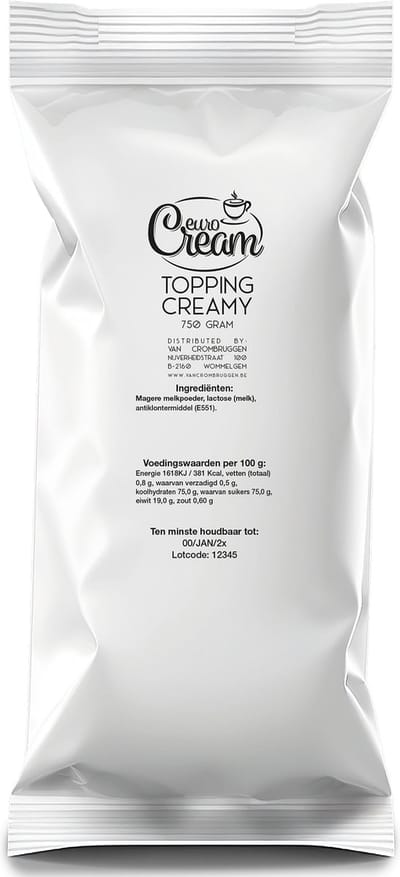 Euro Cream Creamy - Melk Topping - Melkpoeder voor automaat - 750 gram