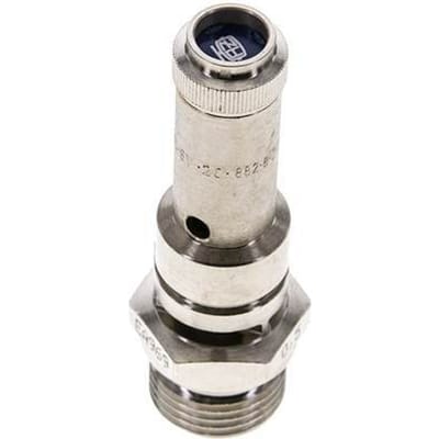 G 1/2'' vernikkeldMessing Vooringesteld Overdrukventiel 6 Bar DN 8 - SFL-BN-8-6-012