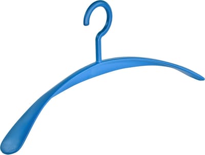 De Kledinghanger Gigant - Garderobehanger - Jassenhanger - Volwassenen - 6340 - 24 Stuks - Wing - Kunststof - Blauw - Schouderverbreding 4,2 cm - 45 cm - Kledinghanger - Kleerhanger (6340_12/24)
